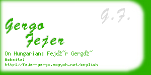 gergo fejer business card